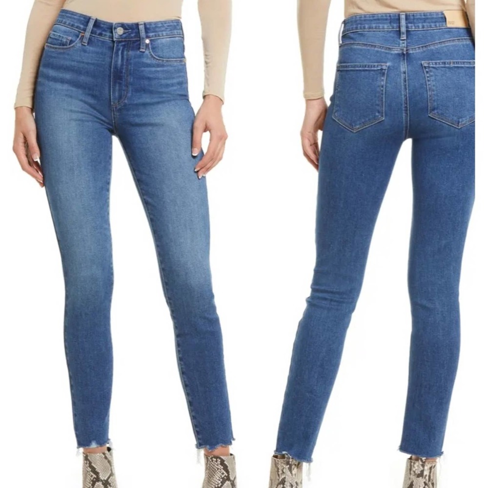 Paige Hoxton Ankle Raw Hem Skinny Jeans 23